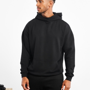 Black Gym Sport Workout Oversized Hoodie