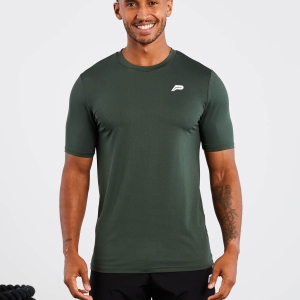 Dark Green Gym Sport Workout T-Shirt