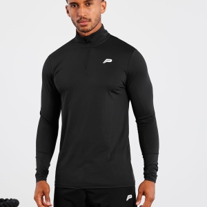 Black Gym Sport Workout 1/4 Zip