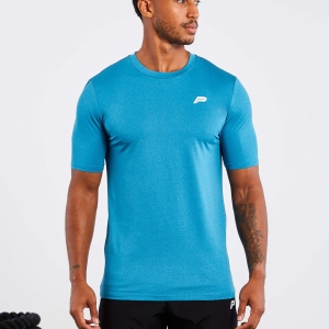 Blue Gym Sport Workout T-Shirt