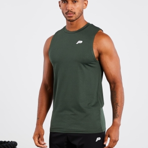 Dark Green Gym Sport Workout Training Tank